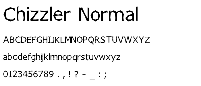 Chizzler Normal font